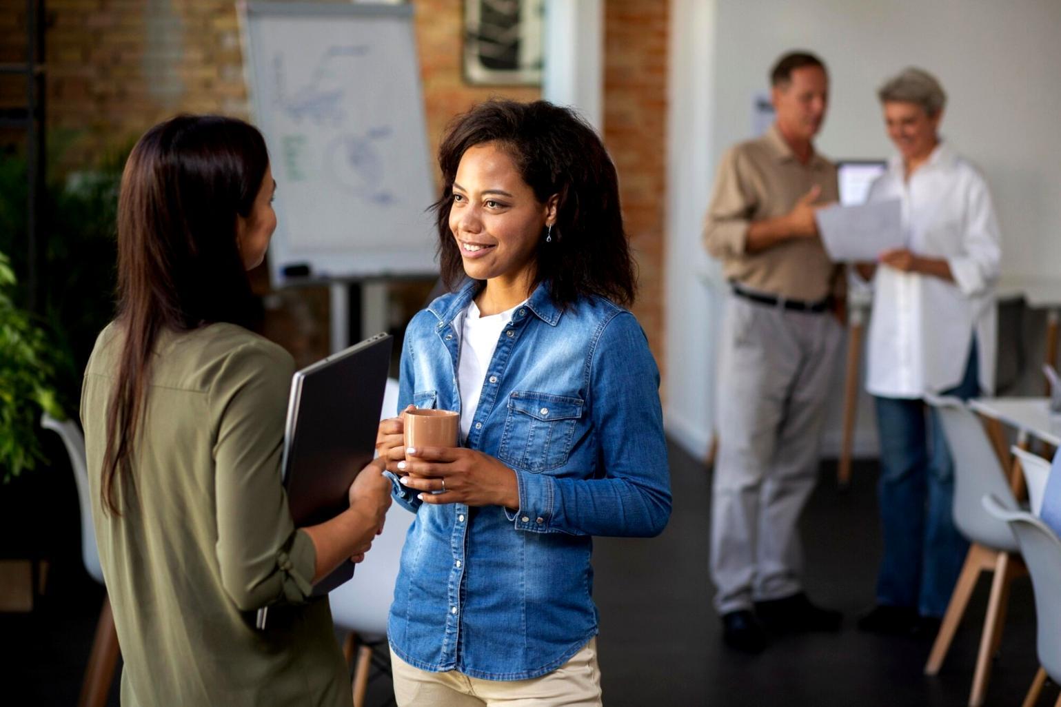 Business professionals collaborating on financial strategy